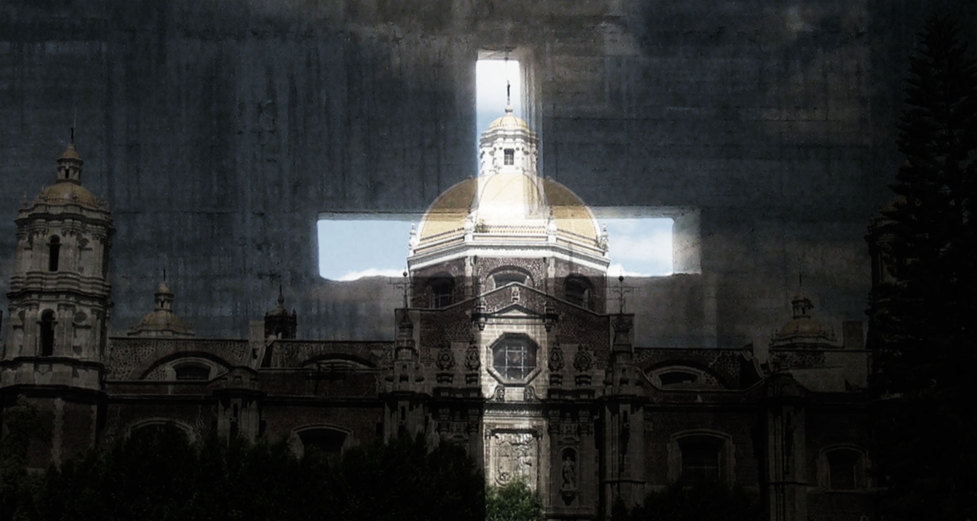 Ao fundo, a antiga basílica de Nossa Senhora de Guadalupe na Cidade do México