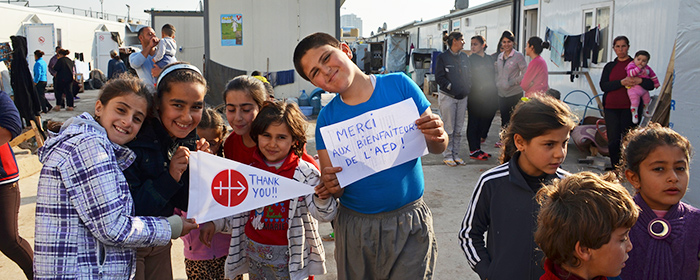 Crianças refugiadas agradecem à ACN