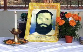 Pequeno memorial que foi erguido após o martírio de pe. Rasschaert