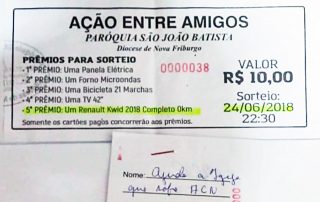 Rifa da paróquia São João Batista, em Macaé (RJ)